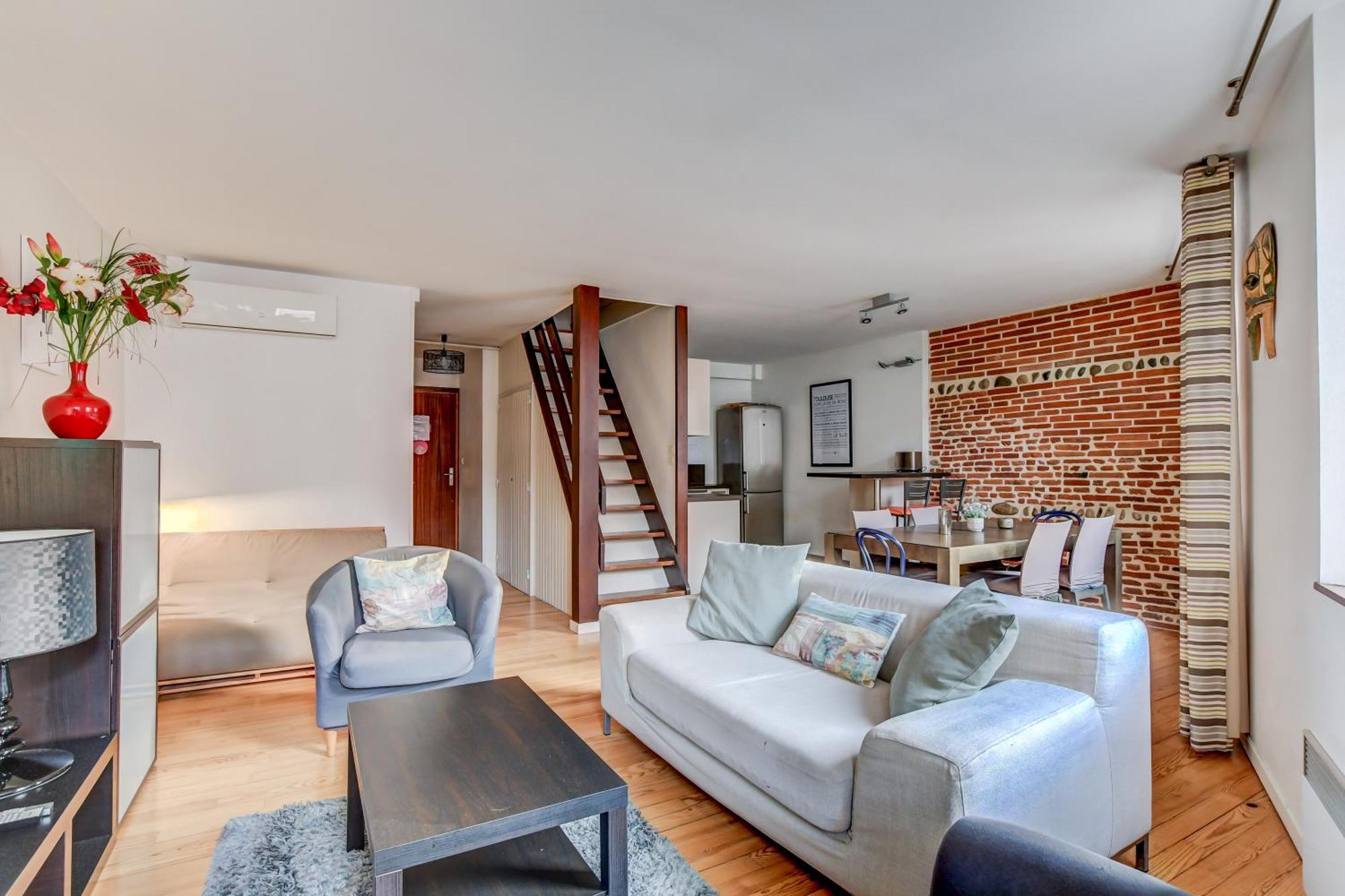 Duplex Tolosa - Pont-Neuf, Dome De La Grave, 2 Bdrs 85M2, Ac, Free Private Car Park - T3 85M2 Avec Clim, Parking Prive Gratuit 外观 照片